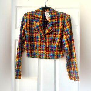 Vintage Dead Stock Blondie and Me Colorful Cropped Blazer